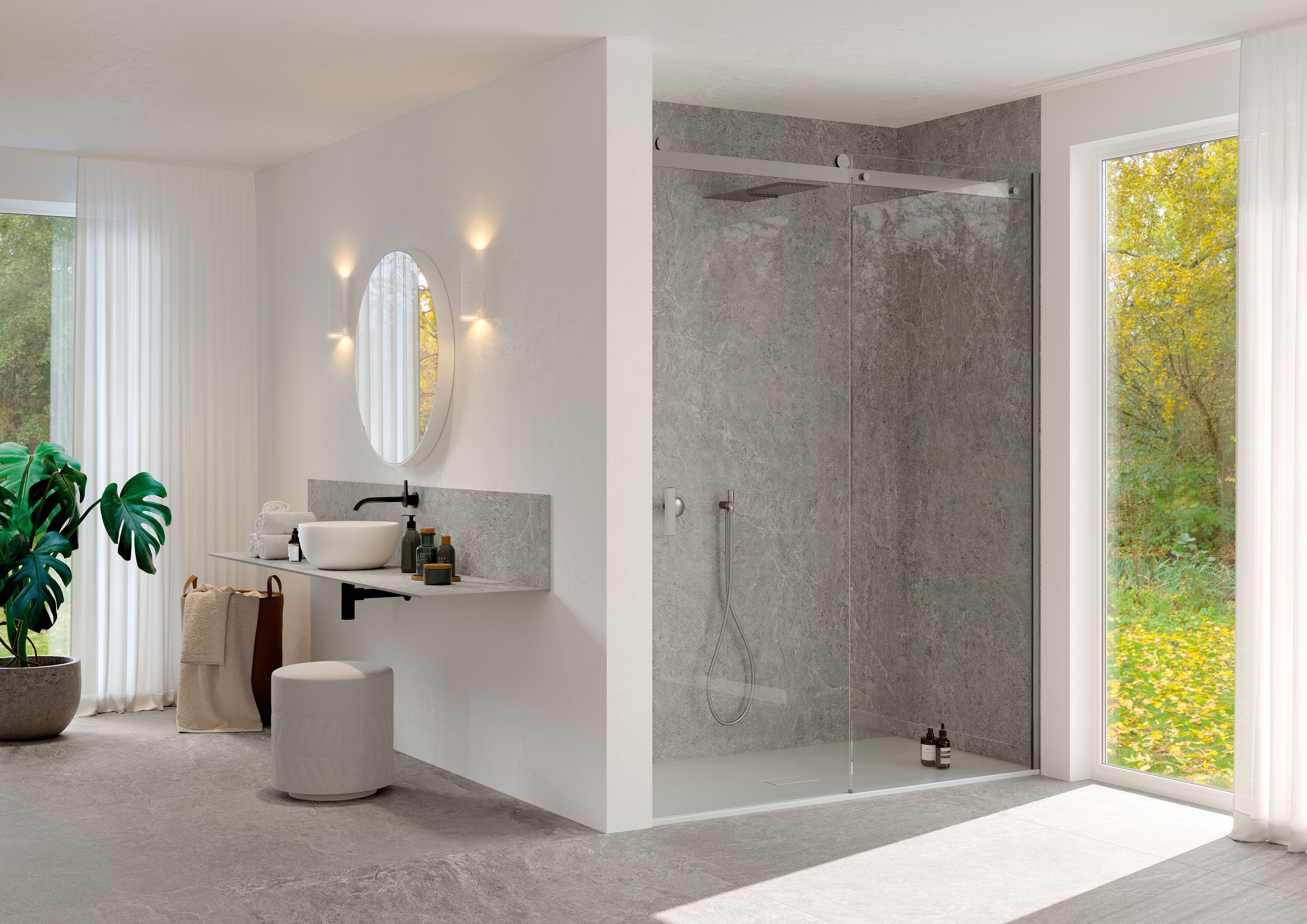 Farmhouse Living 48x48 Matte Porcelain Tile in Millstone