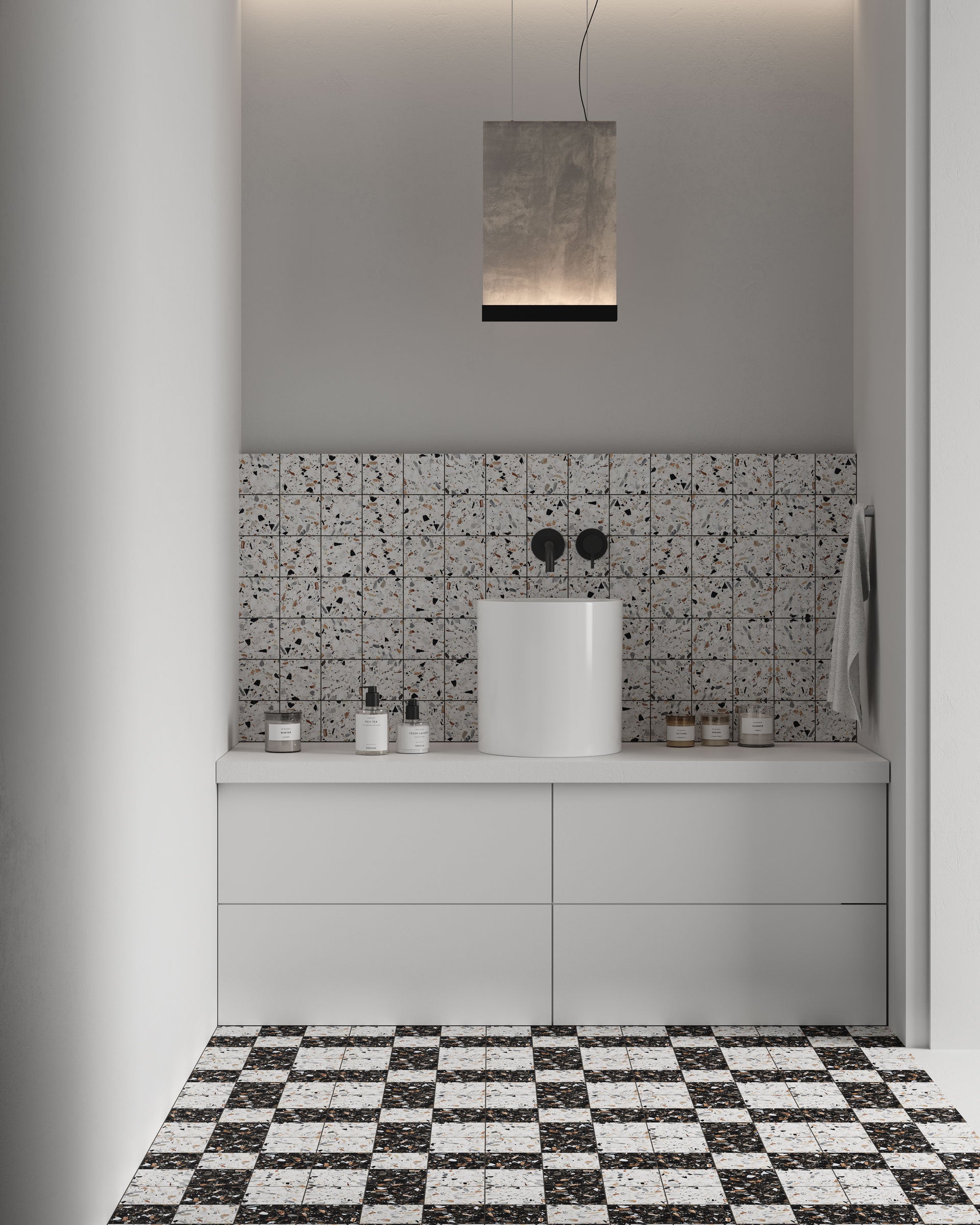 Terrazzo Allure™ 4x4 Matte Porcelain Tile in Venice