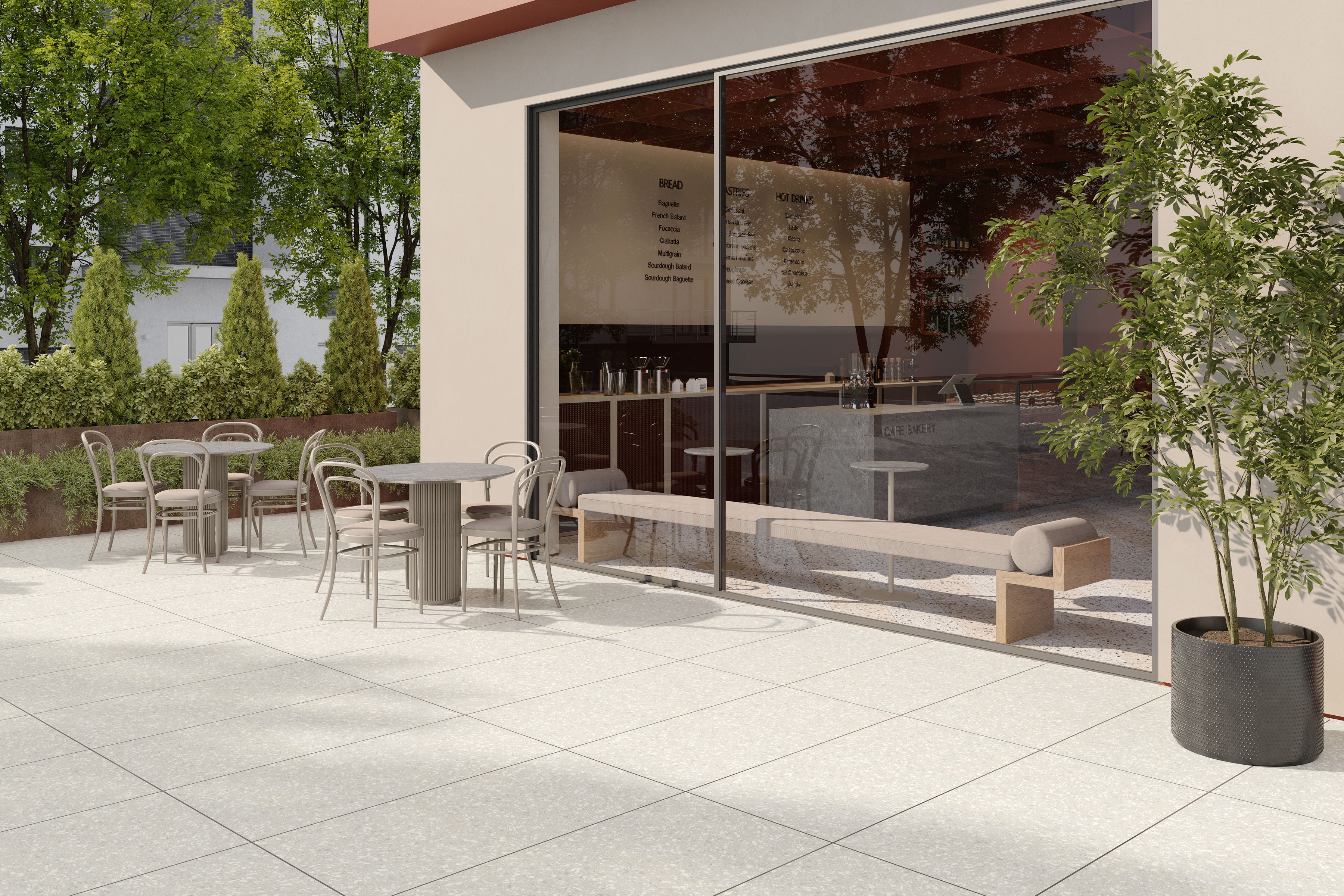 Terrazzo Allure™ 24x48 Grip Porcelain Tile in Eggshell