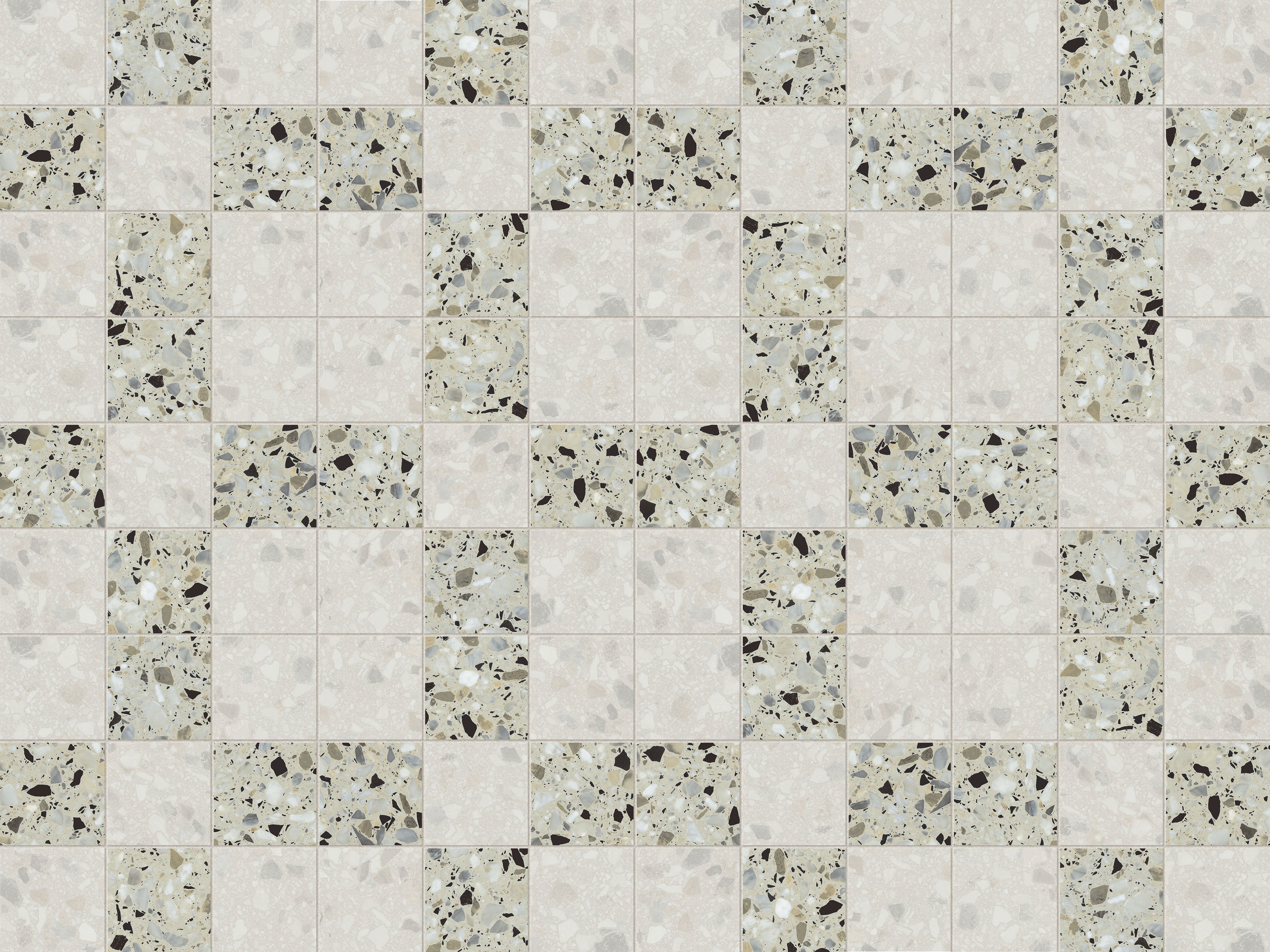Terrazzo Allure™ 4x4 Matte Porcelain Tile in Snow