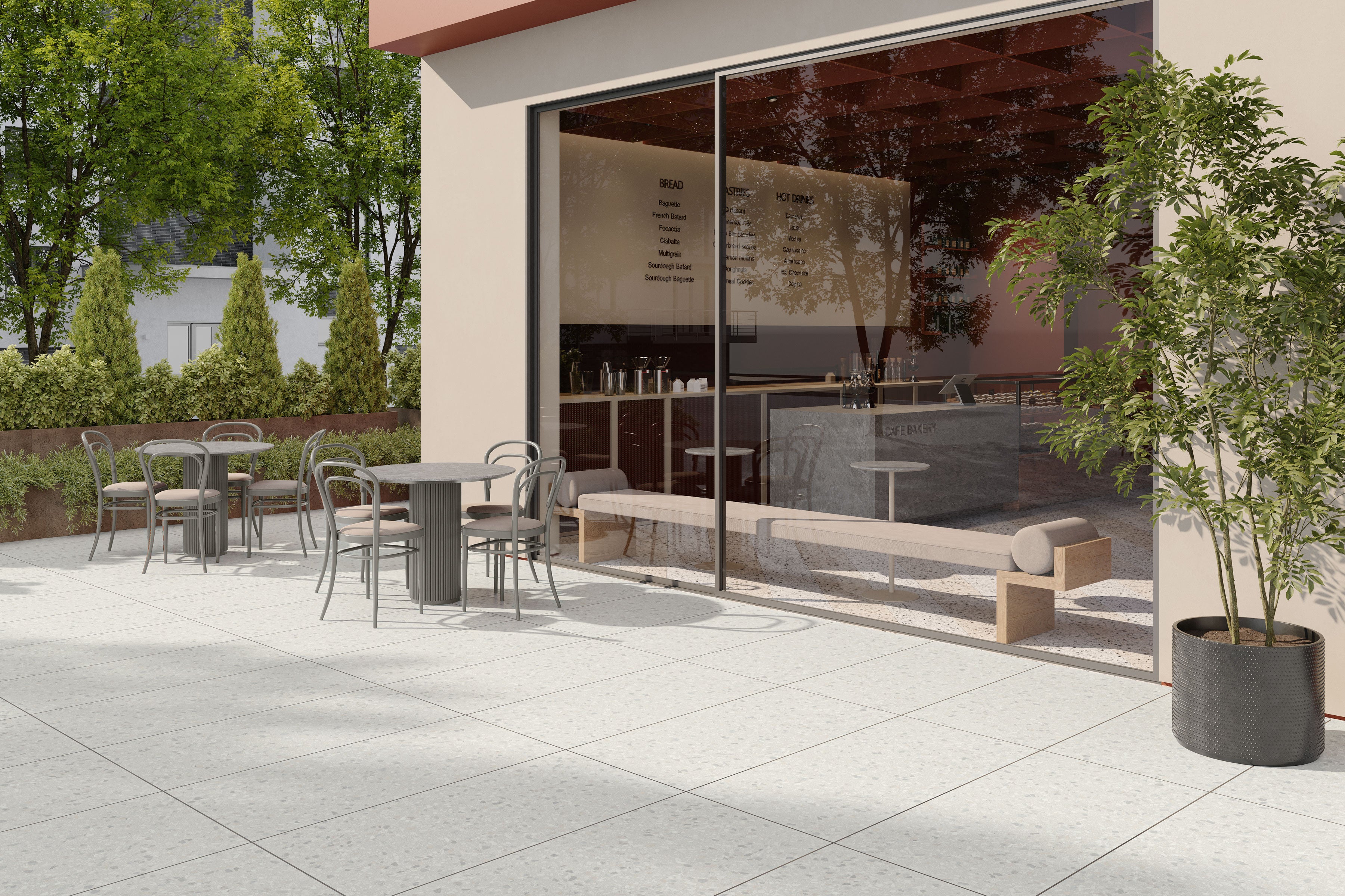Terrazzo Allure™ 24x48 Grip Porcelain Tile in Snow