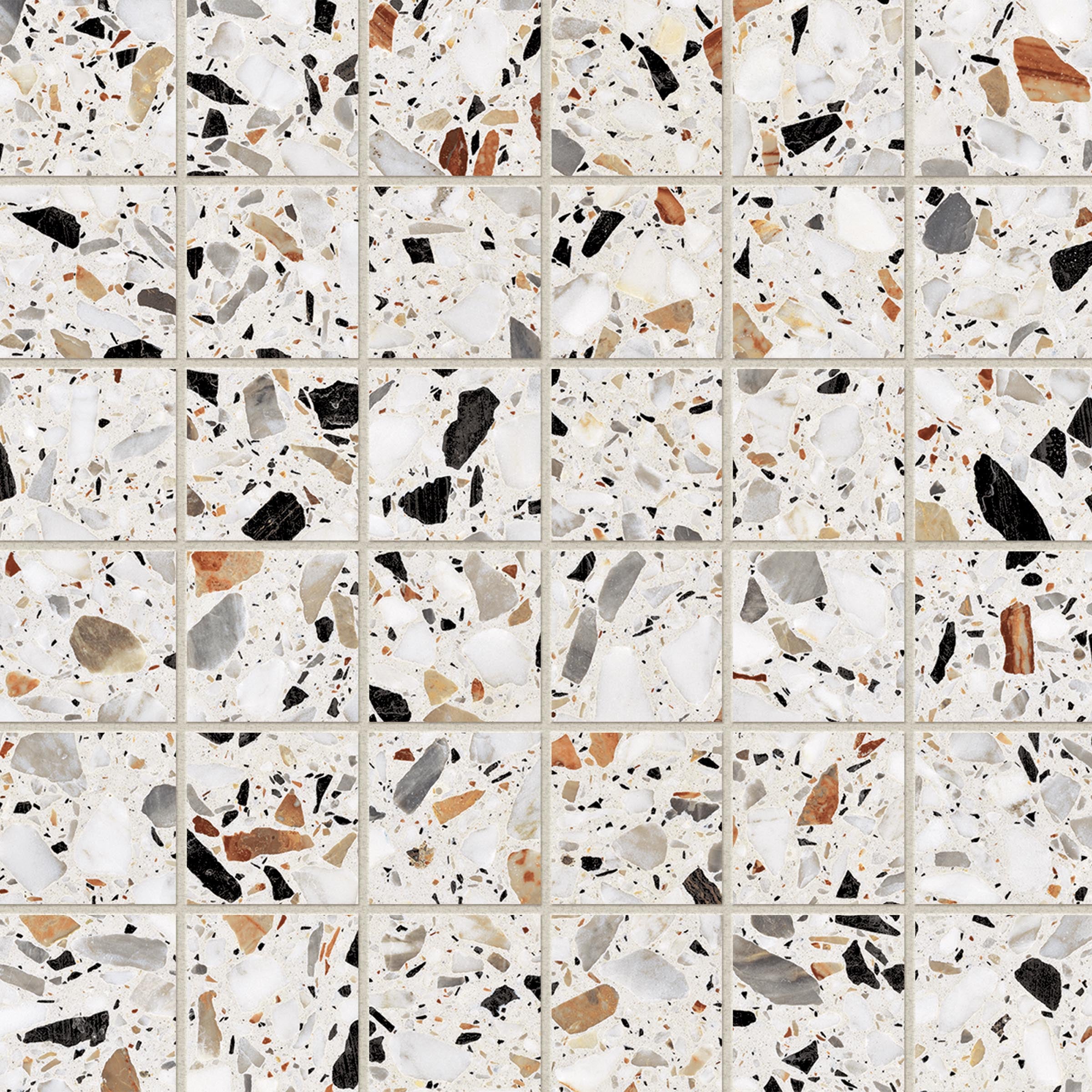 Terrazzo Allure™ 2x2 Matte Porcelain Mesh Mosaic Tile in Venice