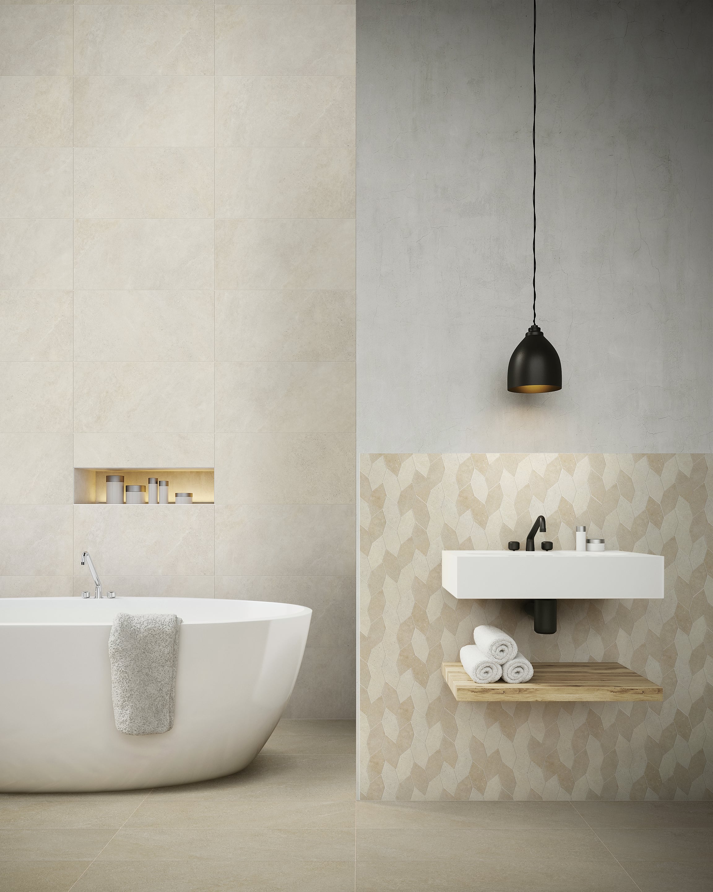 Tycoon 12.5x15 Matte Porcelain Leaf Mosaic Tile in Beige Mix