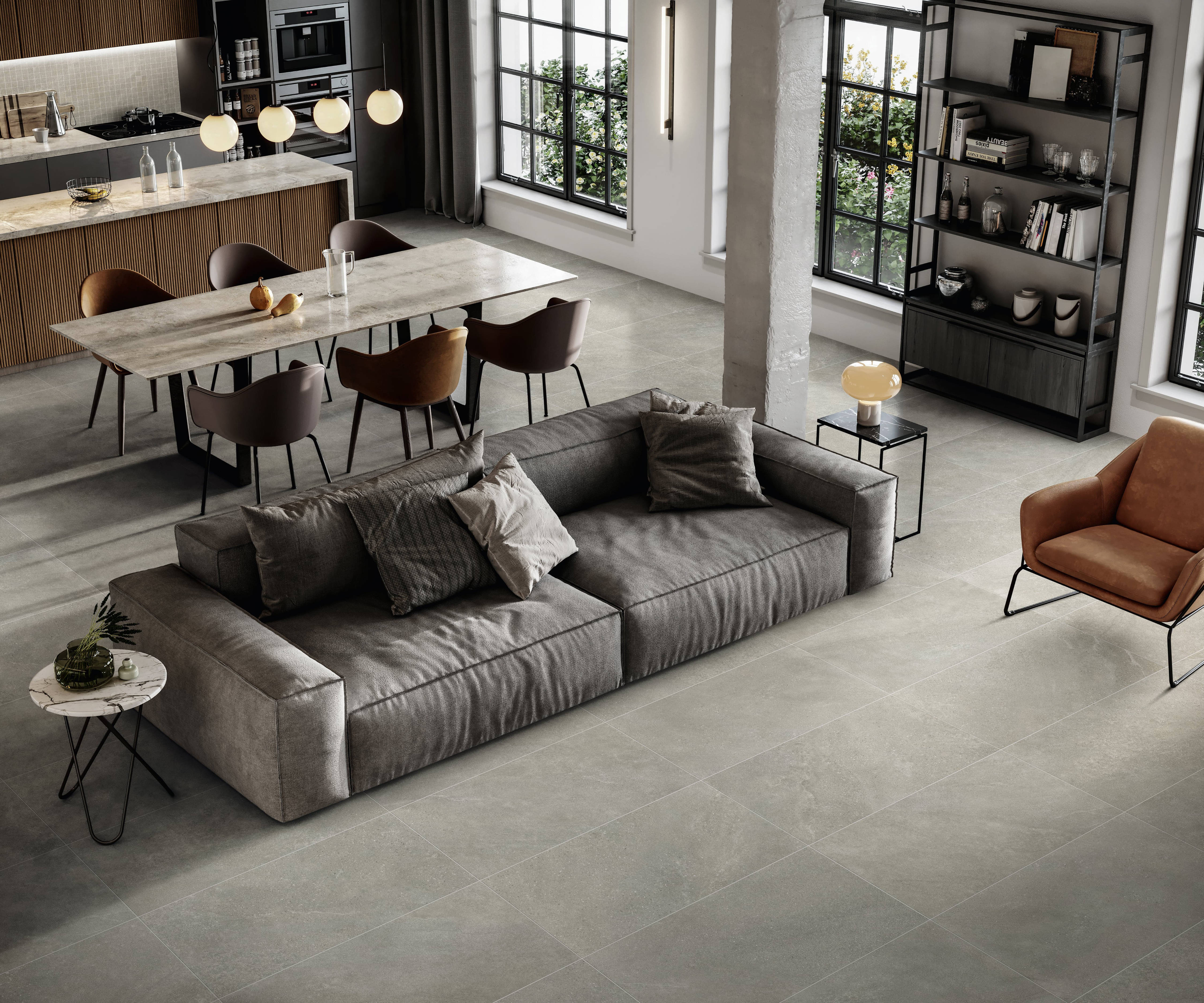 Tycoon 16x32 Matte Porcelain Tile in Smoke
