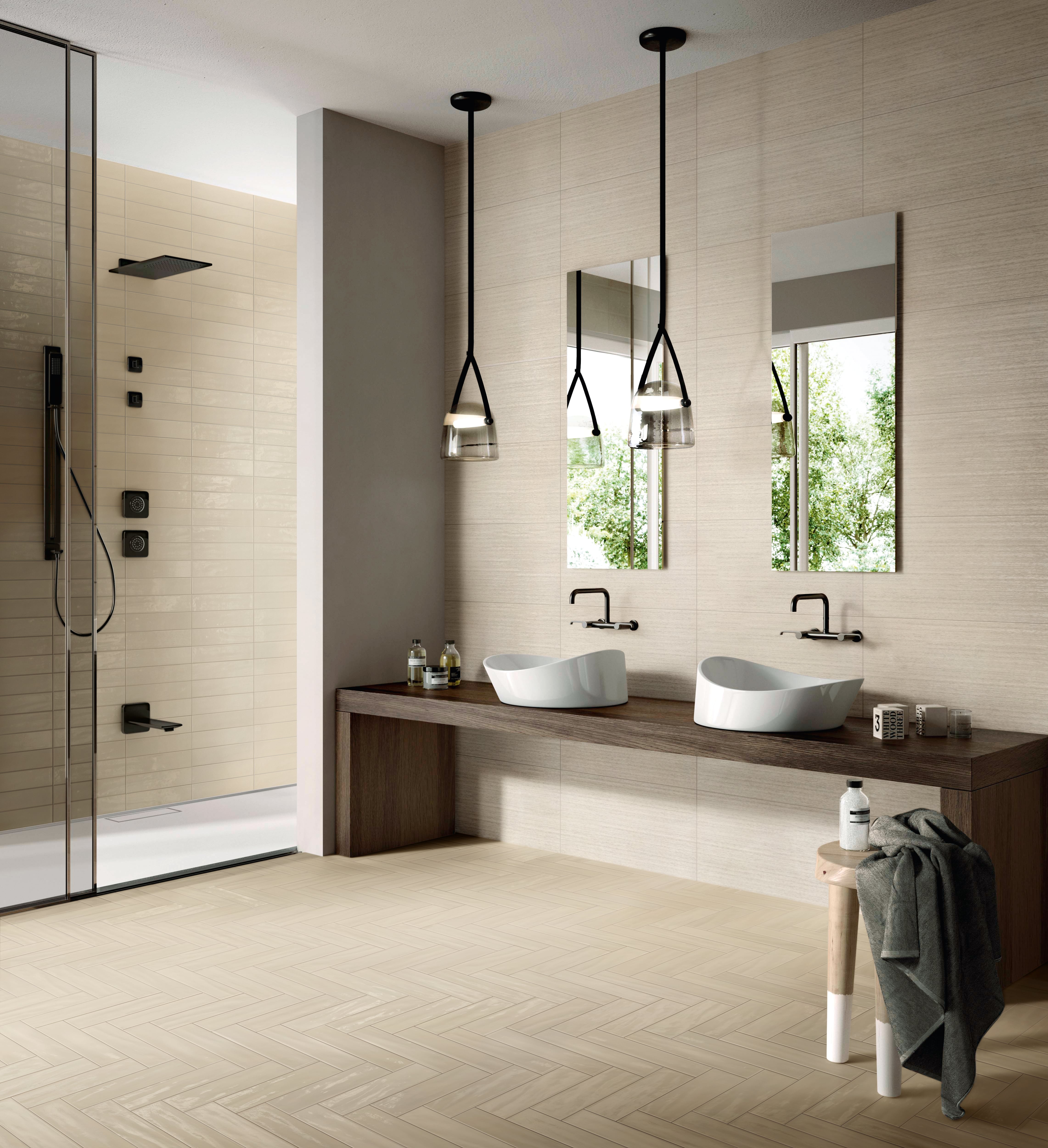 Urban Living 12x24 Chiseled Porcelain Tile in Tan