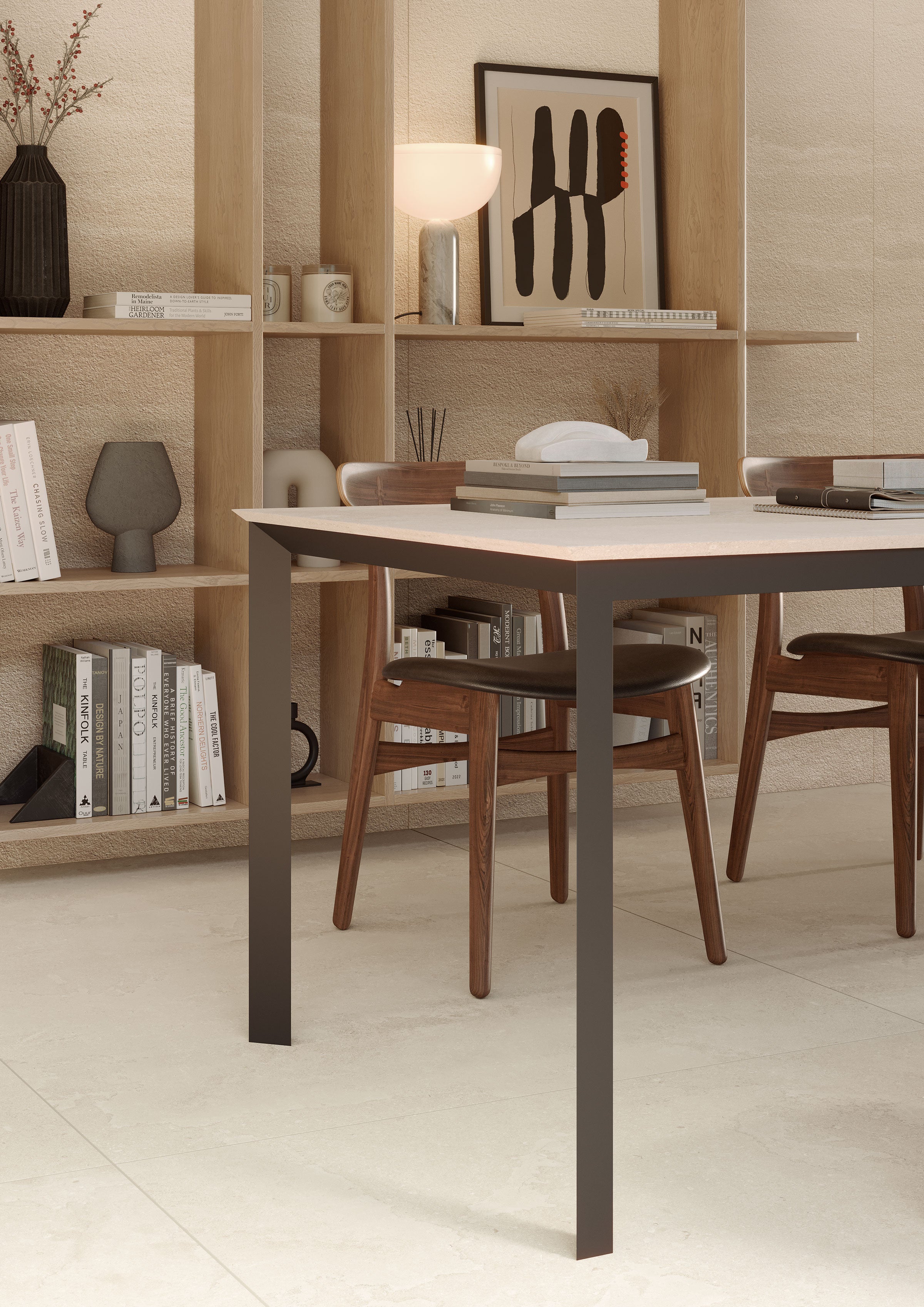 EcoStone 48x48 Matte Porcelain Tile in Cross-Cut Jute