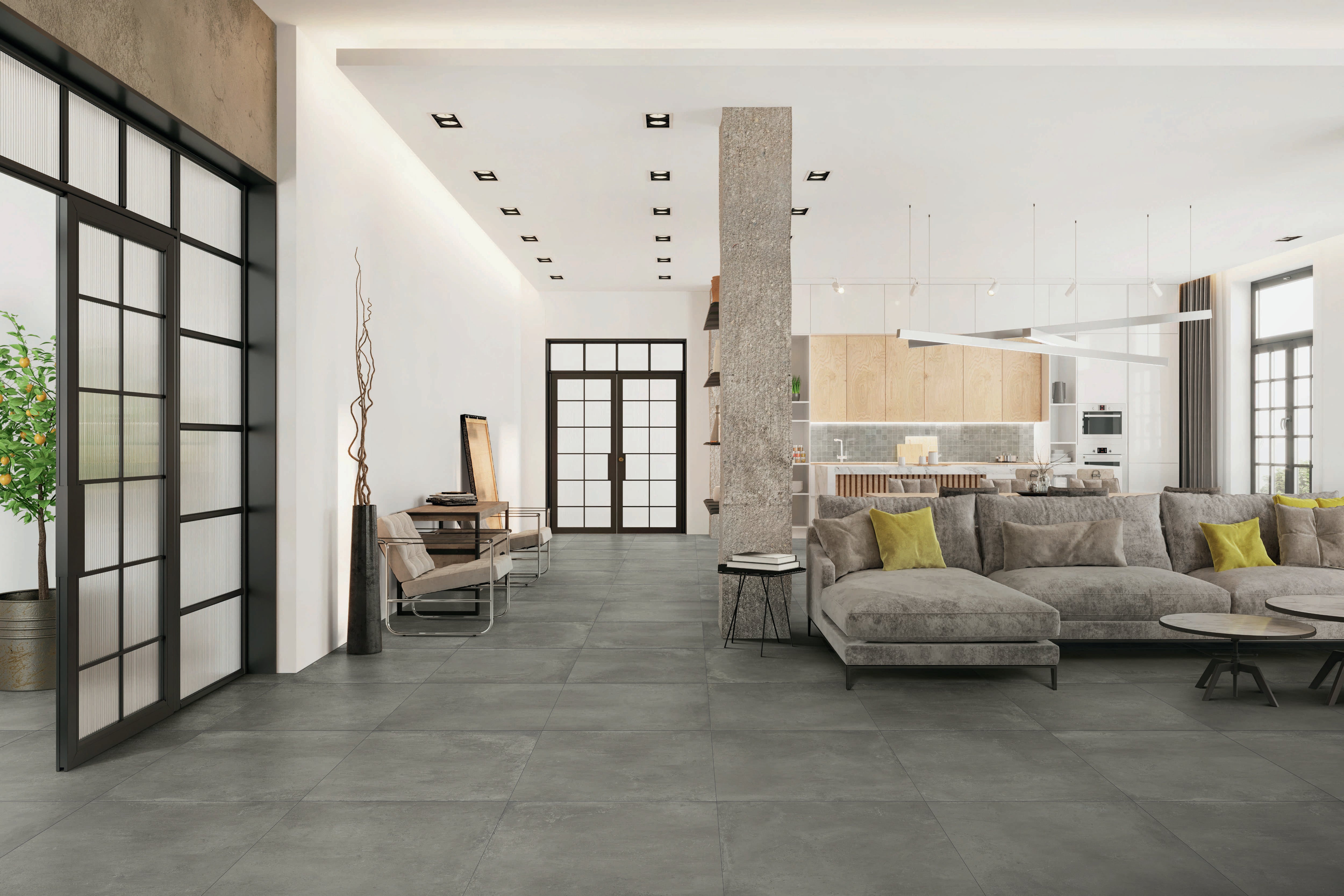 +One 2x2 Polished Porcelain Mesh Mosaic Tile in Plumb