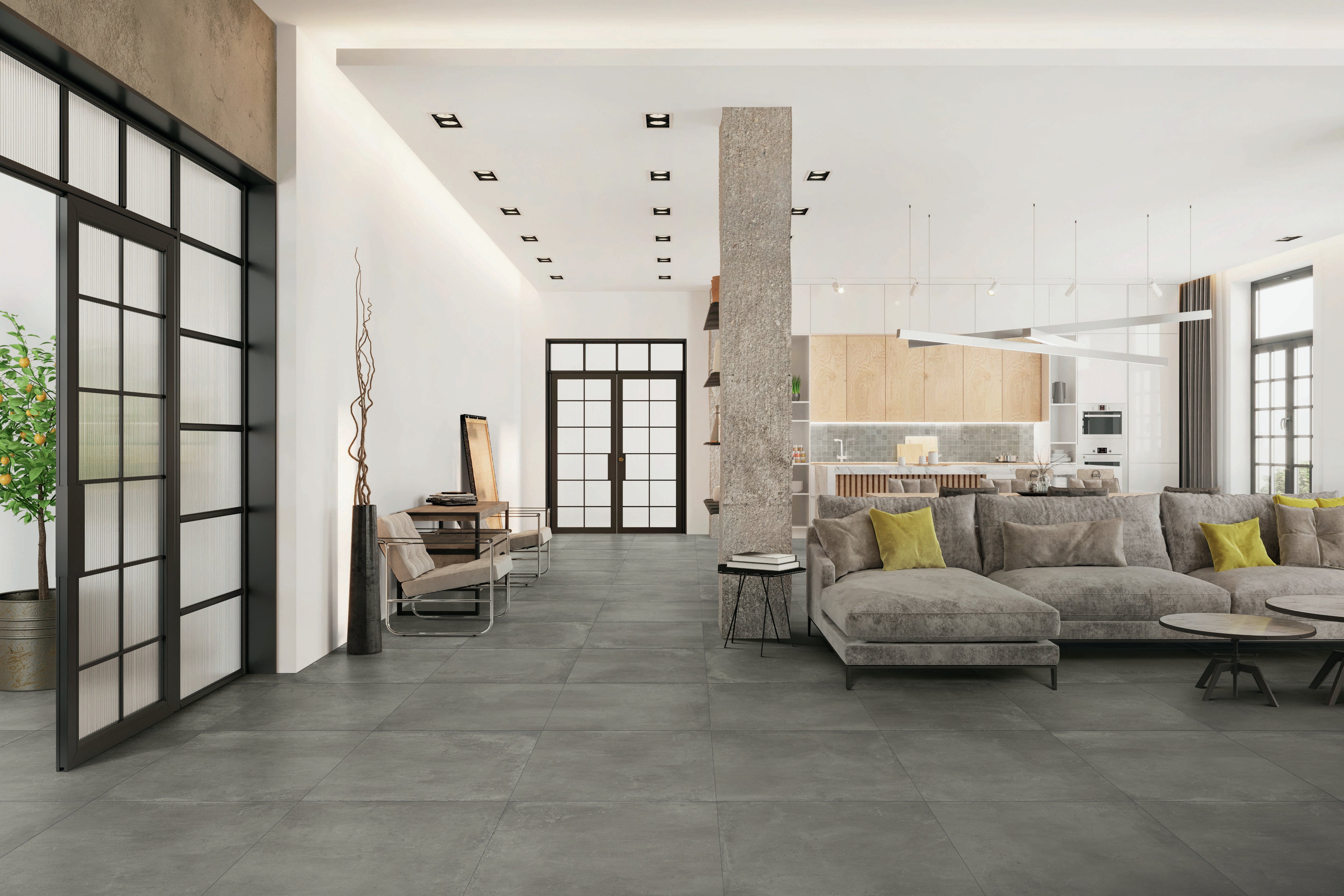 +One 2x2 Matte Porcelain Mesh Mosaic Tile in Plumb