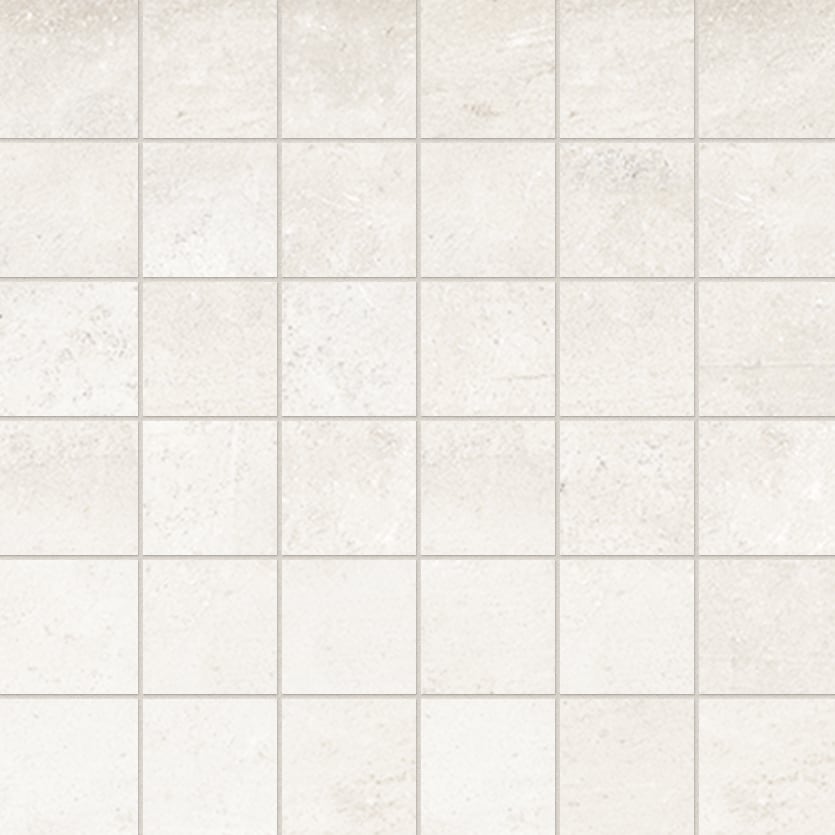 +One 2x2 Polished Porcelain Mesh Mosaic Tile in Chalk