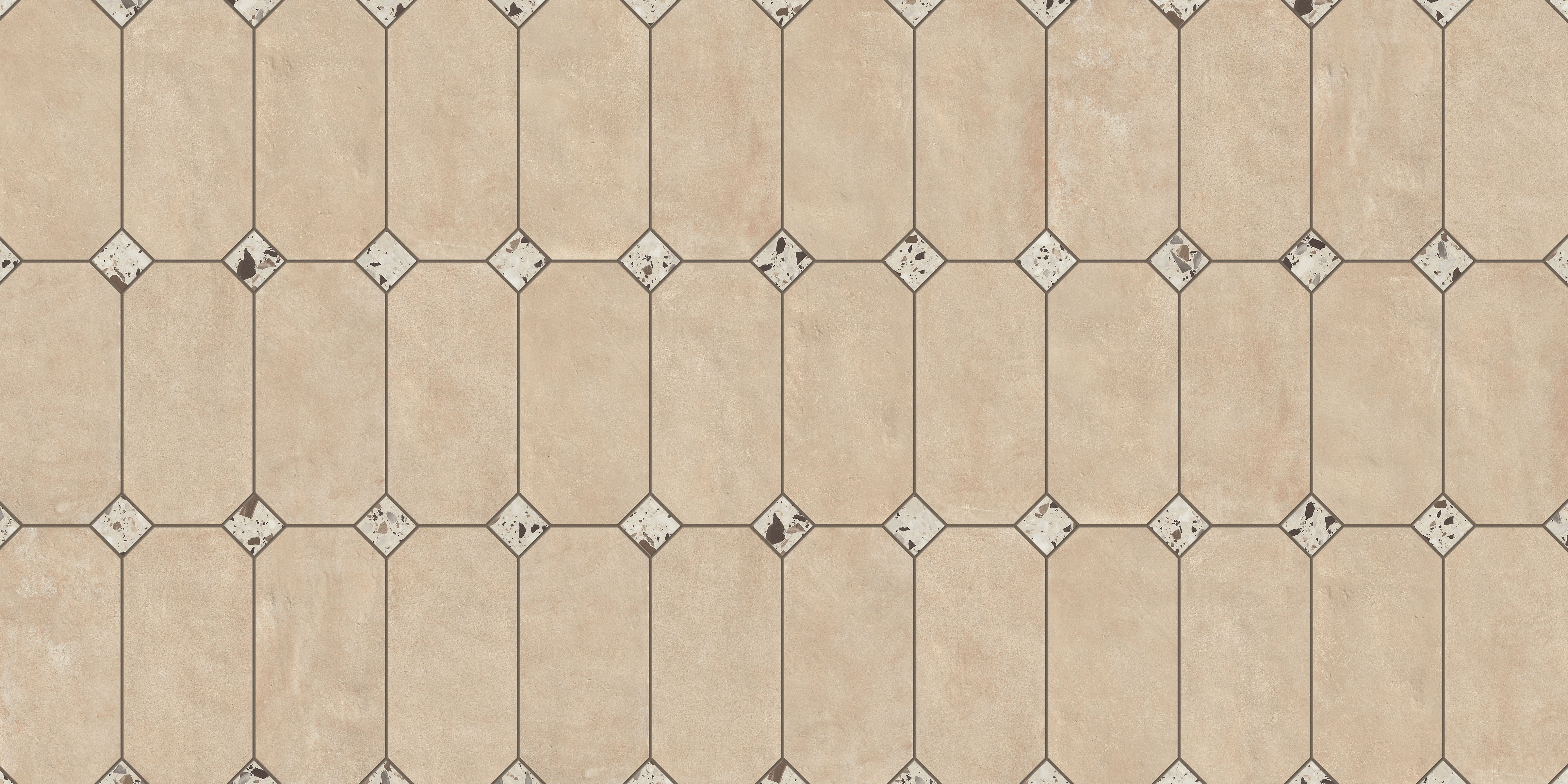 Shapes 13x13 Matte Porcelain Palace Royale Tile in Alabaster