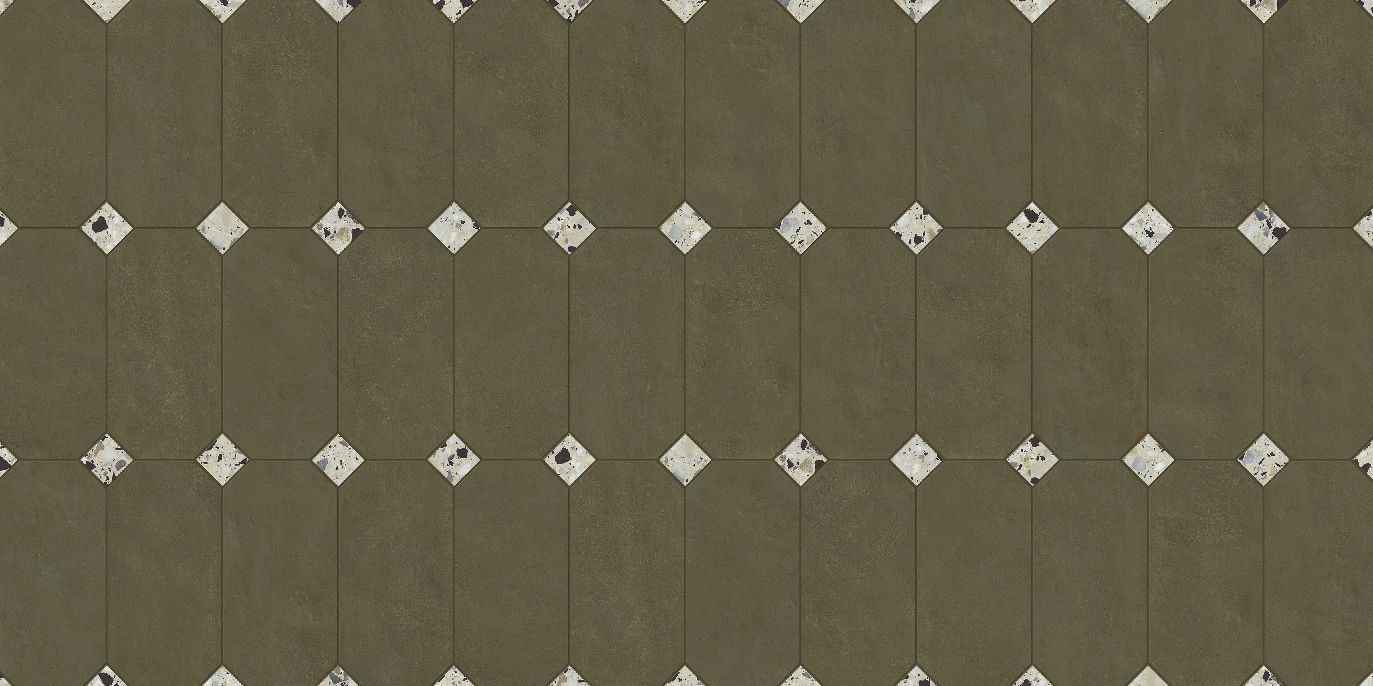 Shapes 13x13 Matte Porcelain Palace Royale Tile in Jade