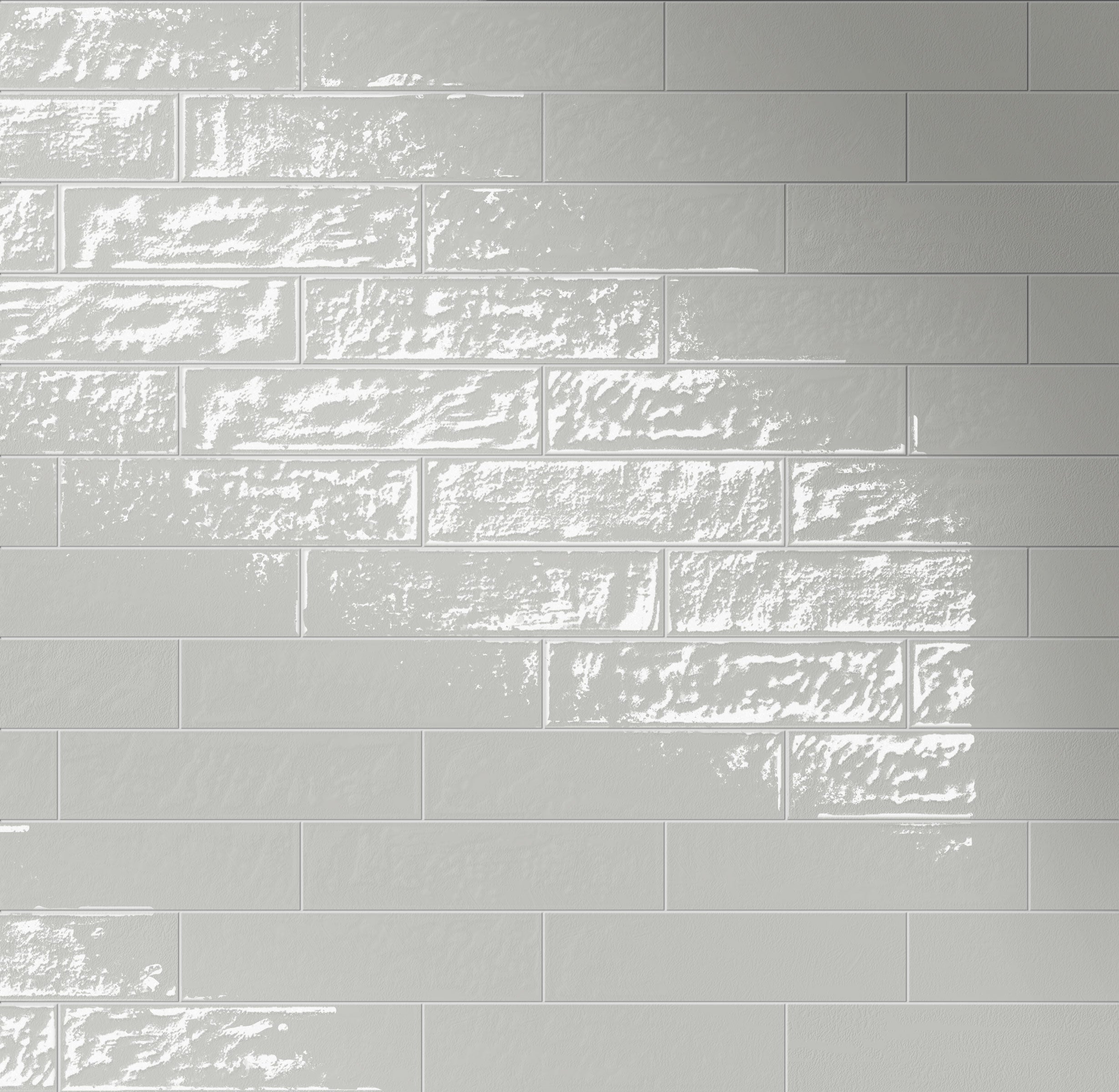 Playful 6x24 Glossy Porcelain Tile in Gray