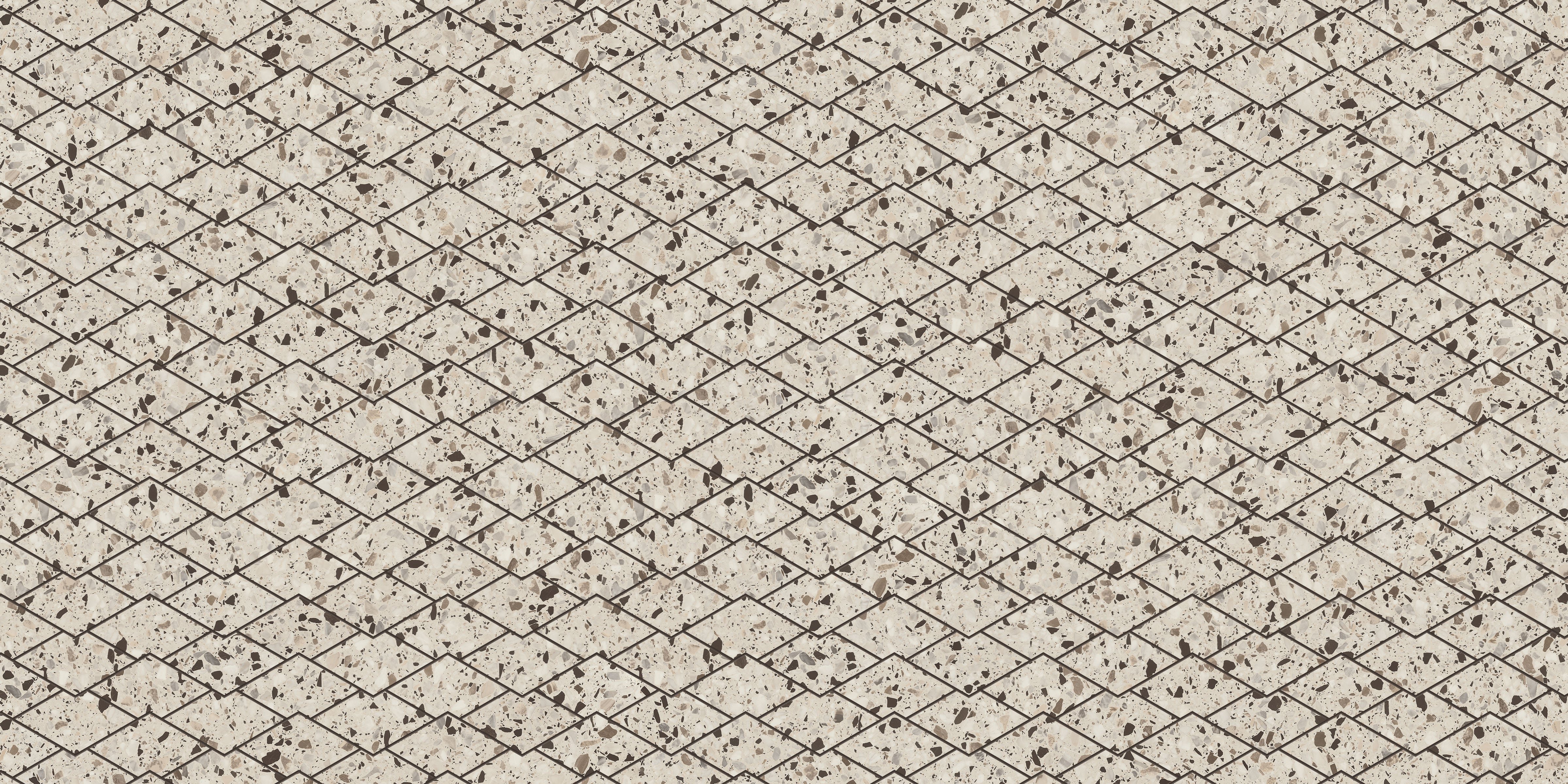Terrazzo Allure™ 10.5x17 Matte Diamond Deco Porcelain Tile in Dune