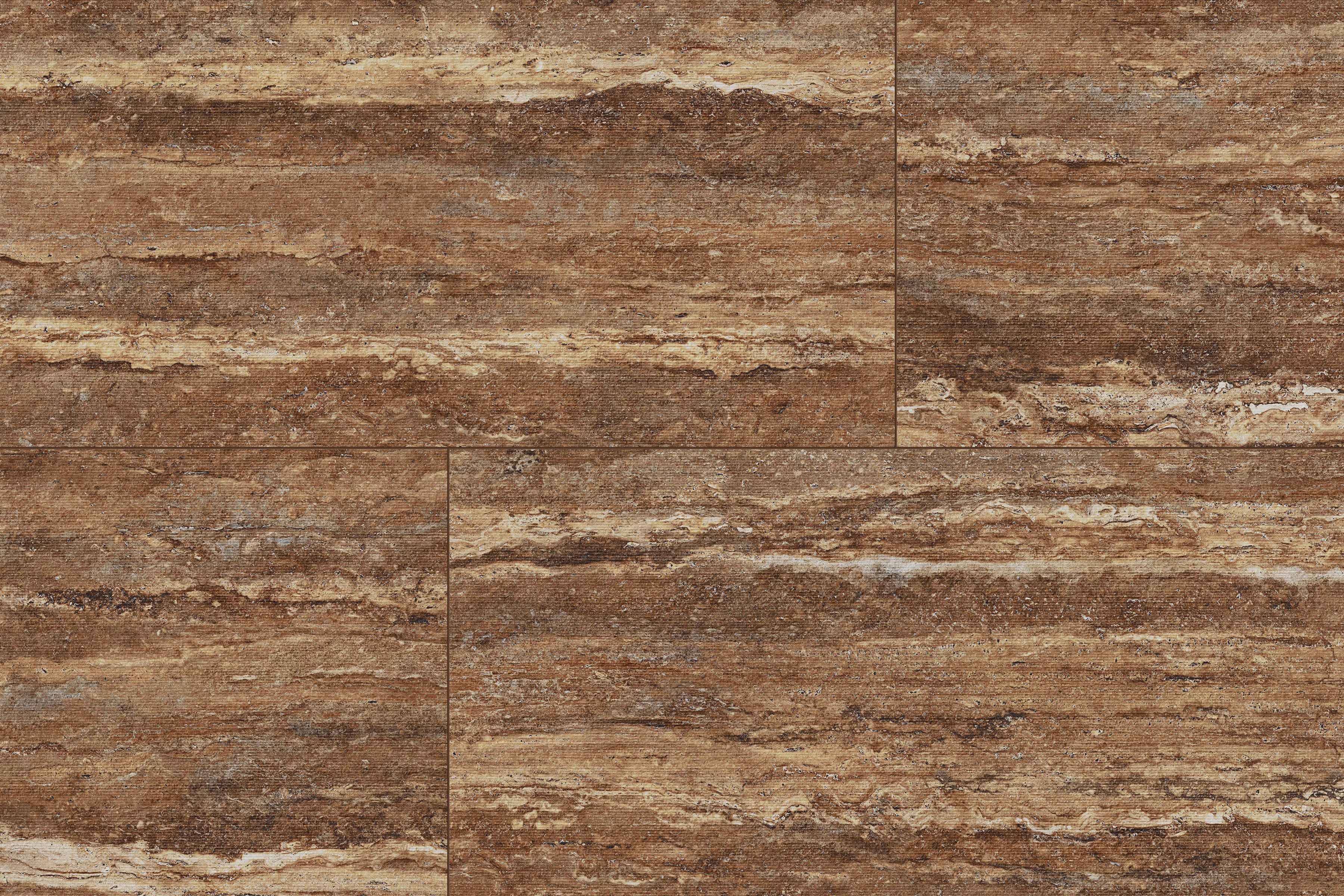 Travertine 24x48 Chiseled Porcelain Tile in Bold