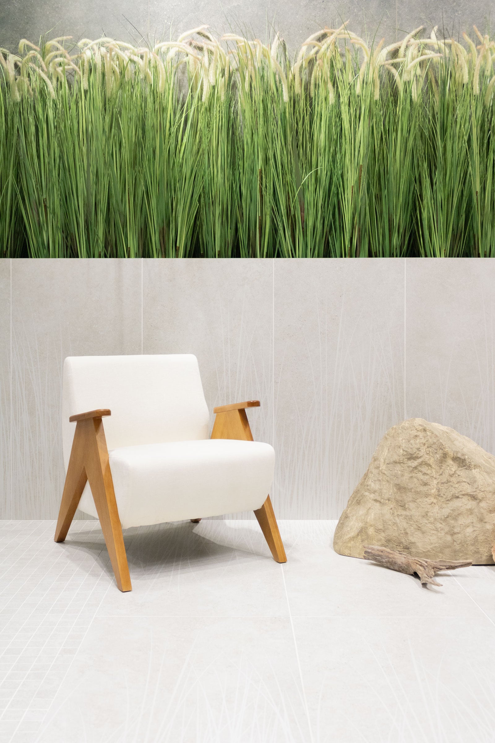 Untamed™ 24x48 Matte Porcelain Tile in Flourish White