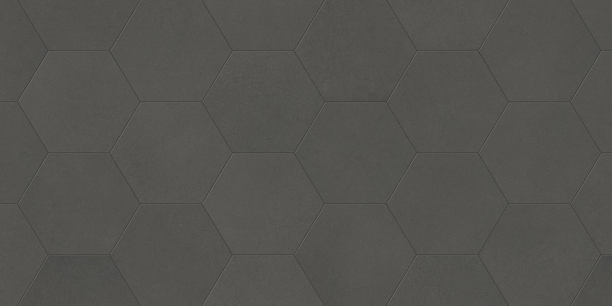Shapes 10x10 Matte Hexagon Porcelain Tile in Metropolis