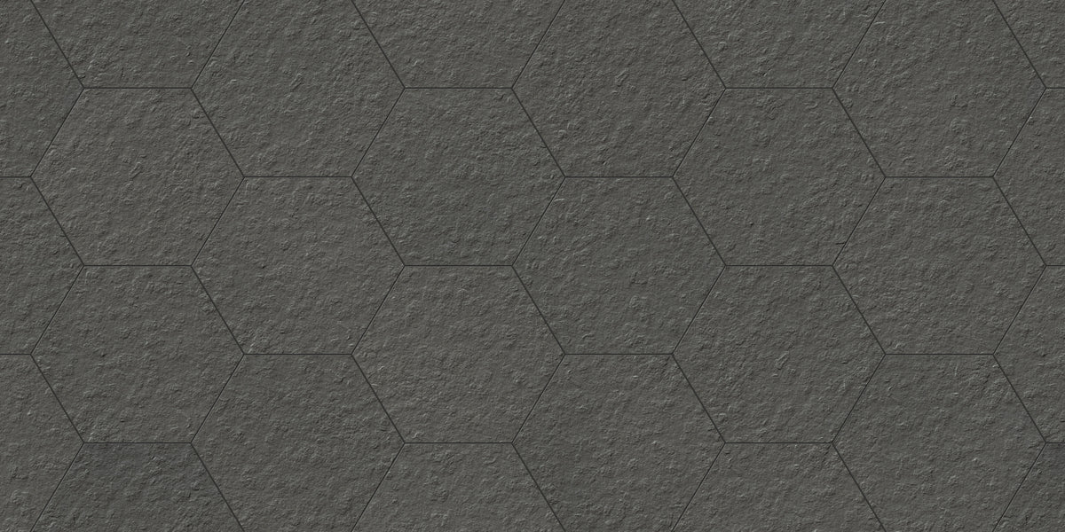 Shapes 10x10 Raw Hexagon Porcelain Tile in Metropolis