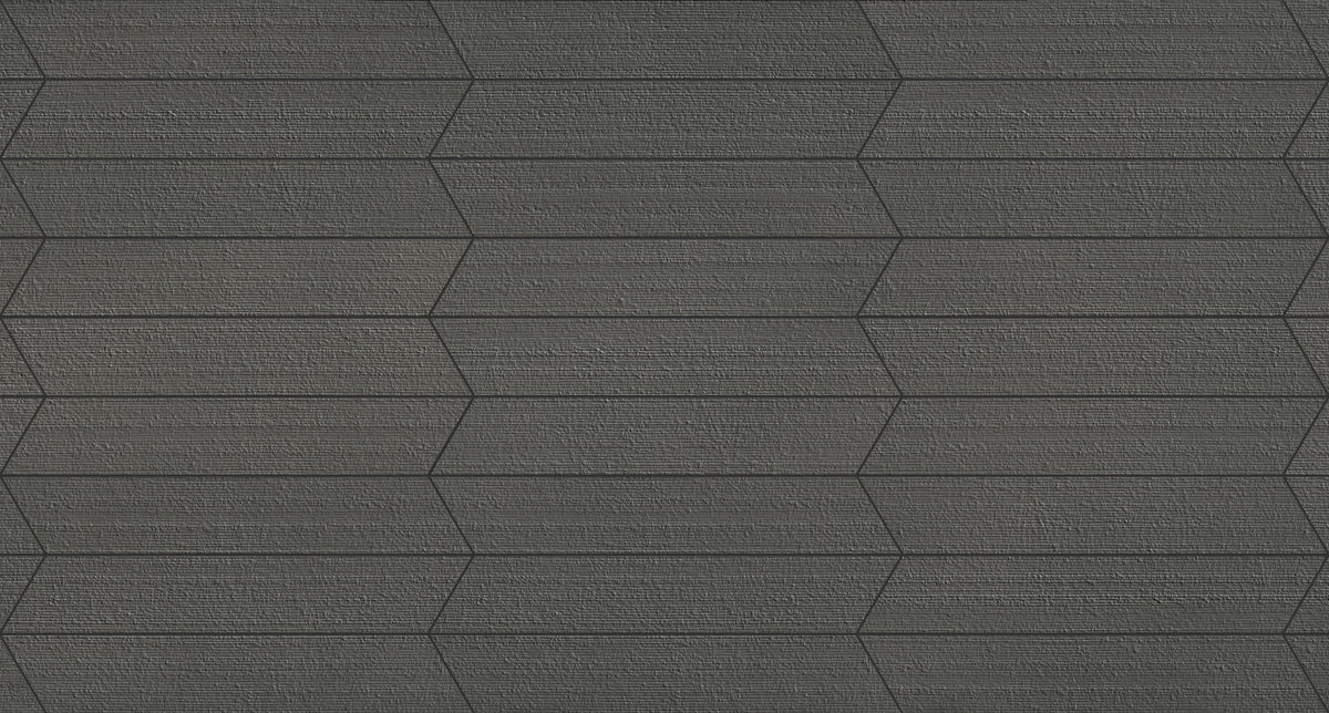 Shapes 4x24 Chiseled Porcelain Chevron Tile in Metropolis A+B
