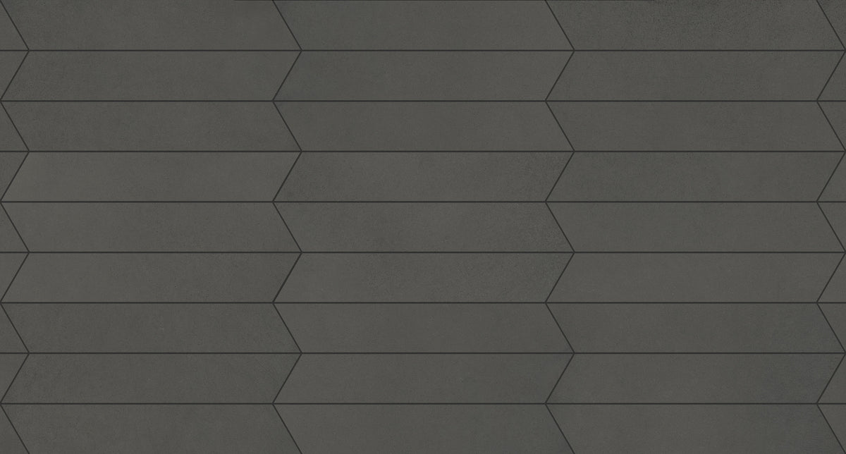 Shapes 4x24 Matte Porcelain Chevron Tile in Metropolis A+B