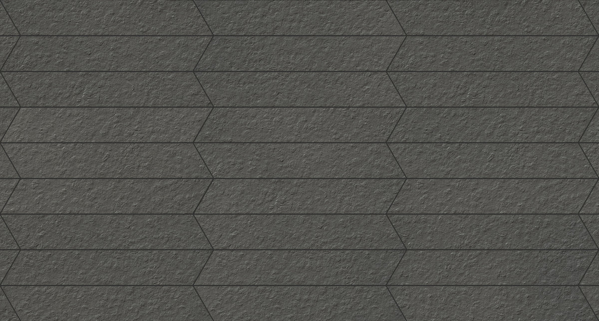 Shapes 4x24 Raw Porcelain Chevron Tile in Metropolis A+B