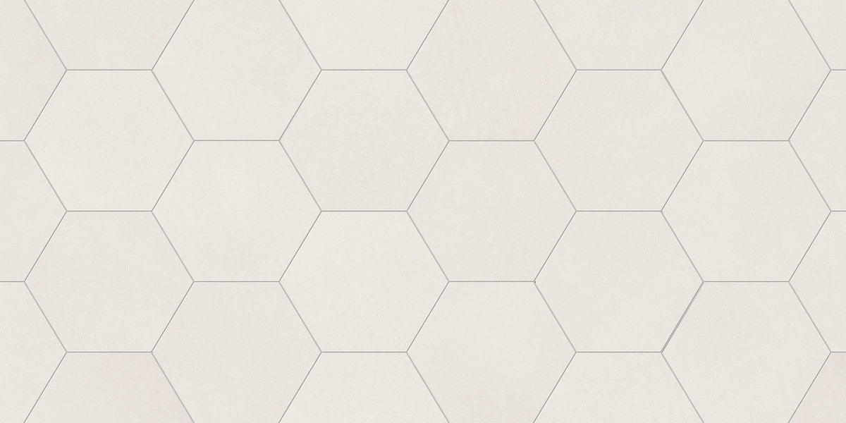 Shapes 10x10 Matte Hexagon Porcelain Tile in Pearl