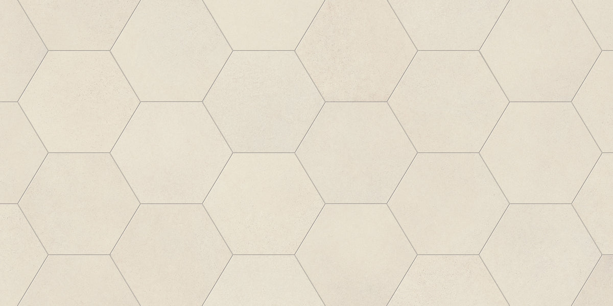 Shapes 10x10 Matte Hexagon Porcelain Tile in Tan
