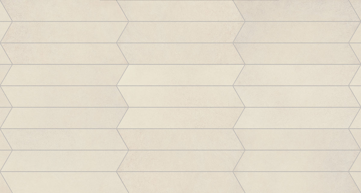 Shapes 4x24 Matte Porcelain Chevron Tile in Tan A+B