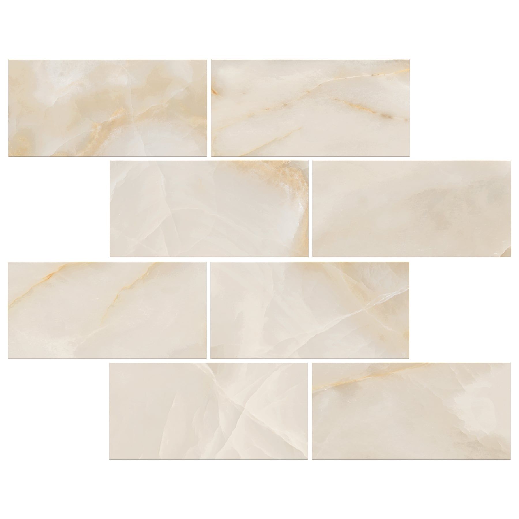 Onyx 3x6 Matte Porcelain Mesh Mosaic Tile in Beige